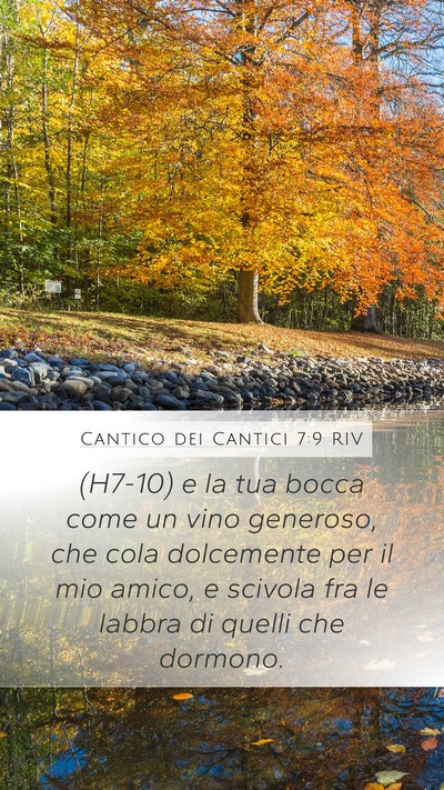 Cantico dei Cantici 7:9 RIV Bible Verse Image