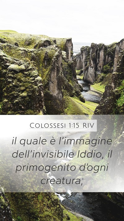 Colossesi 1:15 RIV Bible Verse Image