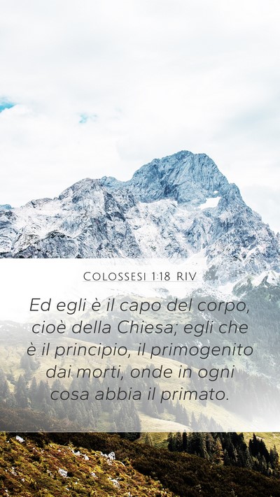 Colossesi 1:18 RIV Bible Verse Image