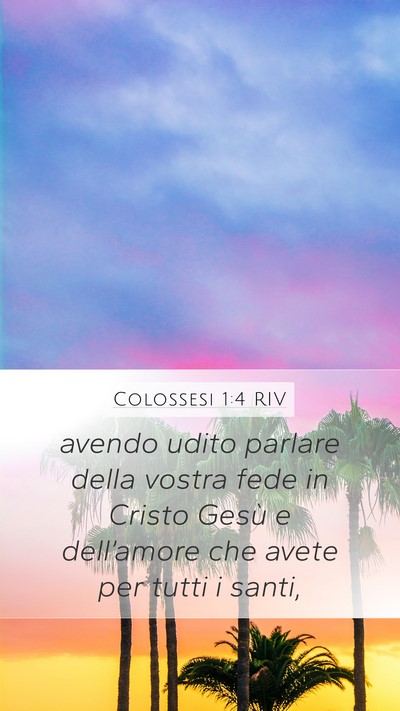 Colossesi 1:4 RIV Bible Verse Image