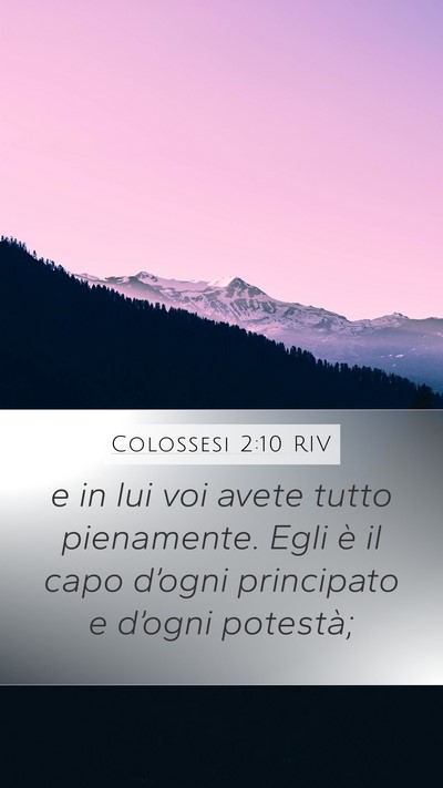 Colossesi 2:10 RIV Bible Verse Image