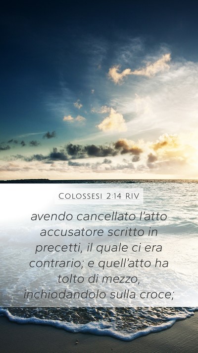 Colossesi 2:14 RIV Bible Verse Image