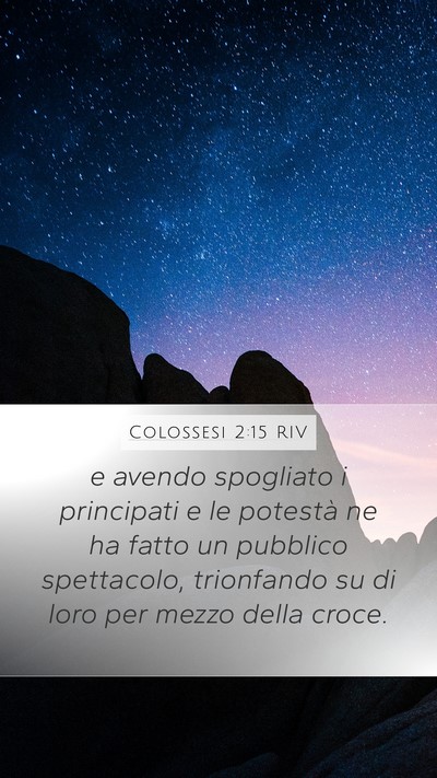 Colossesi 2:15 RIV Bible Verse Image