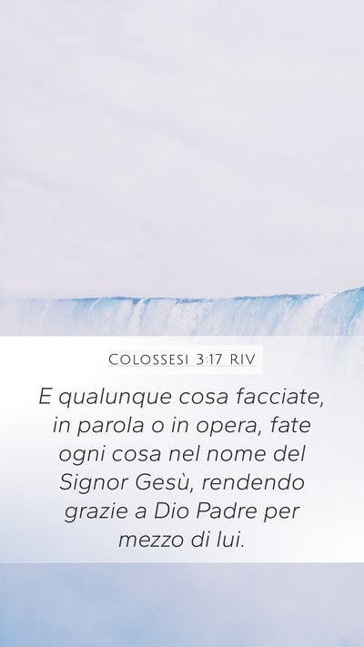 Colossesi 3:17 RIV Bible Verse Image