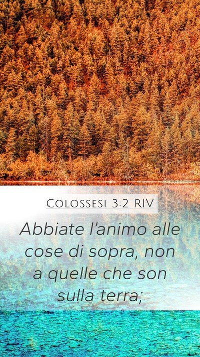 Colossesi 3:2 RIV Bible Verse Image