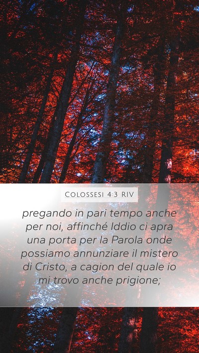 Colossesi 4:3 RIV Bible Verse Image