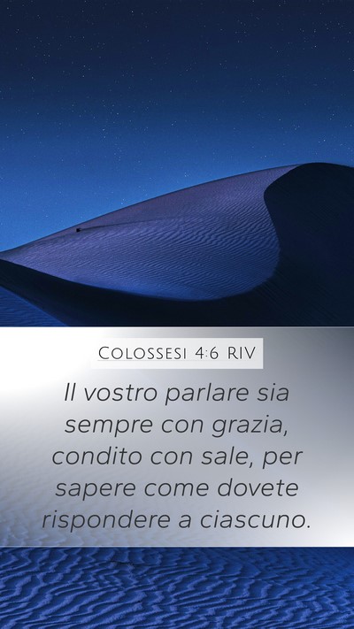 Colossesi 4:6 RIV Bible Verse Image