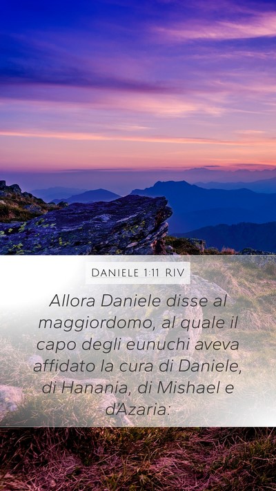 Daniele 1:11 RIV Mobile Phone Wallpaper - Allora Daniele disse al maggiordomo, al quale il - Mobile Bible Verse Wallpaper