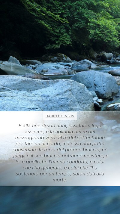 Daniele 11:6 RIV Bible Verse Image