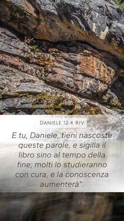 Daniele 12:4 RIV Bible Verse Image