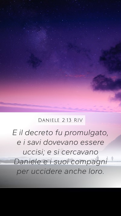 Daniele 2:13 RIV Bible Verse Image