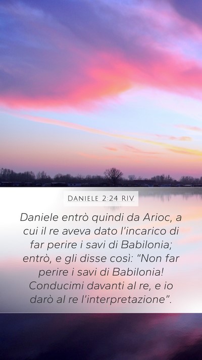 Daniele 2:24 RIV Mobile Phone Wallpaper - Daniele entrò quindi da Arioc, a cui il re aveva - Mobile Bible Verse Wallpaper