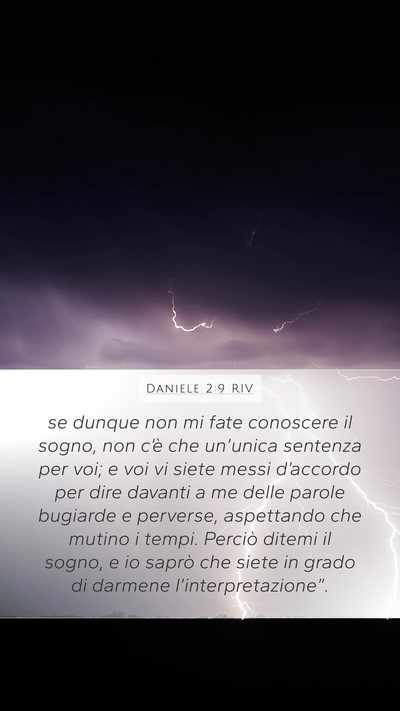 Daniele 2:9 RIV Bible Verse Image