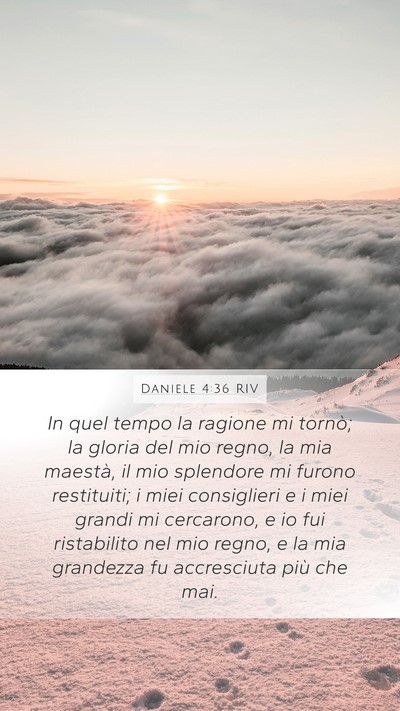 Daniele 4:36 RIV Bible Verse Image