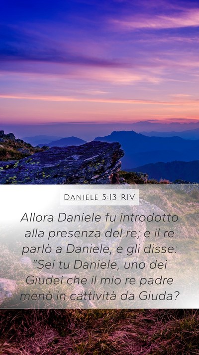 Daniele 5:13 RIV Bible Verse Image