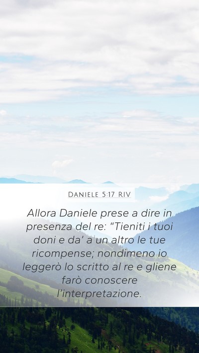 Daniele 5:17 RIV Bible Verse Image