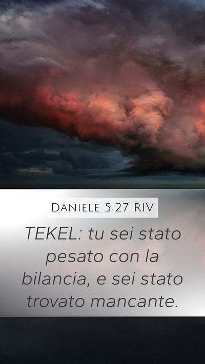 Daniele 5:27 RIV Bible Verse Image