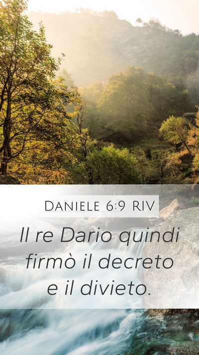 Daniele 6:9 RIV Bible Verse Image