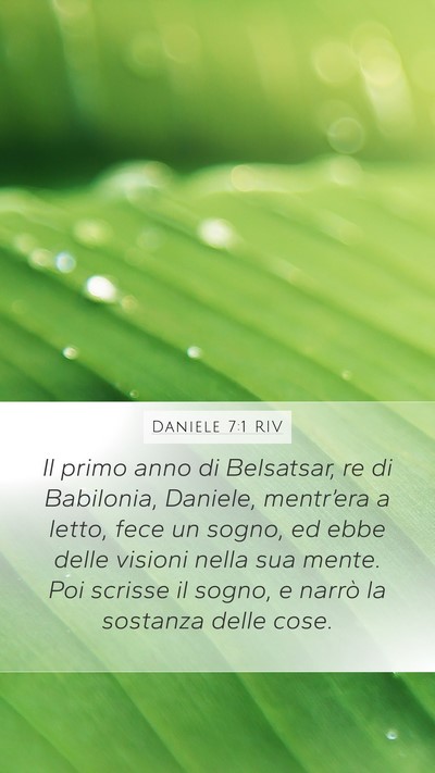 Daniele 7:1 RIV Bible Verse Image