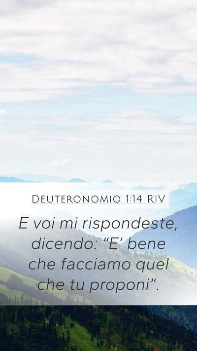 Deuteronomio 1:14 RIV Mobile Phone Wallpaper - E voi mi rispondeste, dicendo: “E’ bene che - Mobile Bible Verse Wallpaper