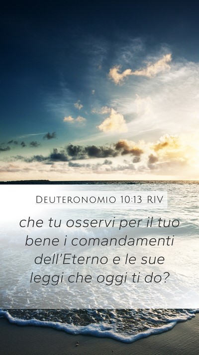 Deuteronomio 10:13 RIV Mobile Phone Wallpaper - che tu osservi per il tuo bene i comandamenti - Mobile Bible Verse Wallpaper