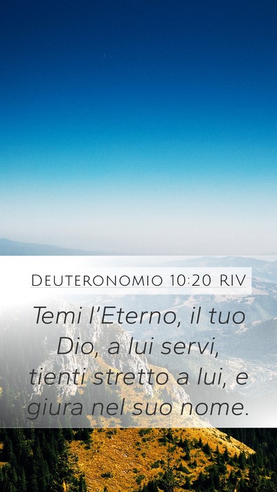 Deuteronomio 10:20 RIV Bible Verse Image