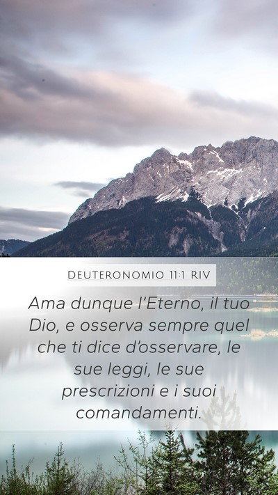 Deuteronomio 11:1 RIV Bible Verse Image
