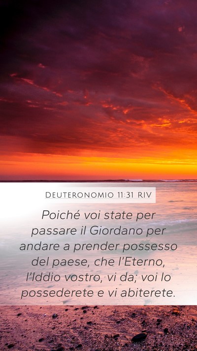 Deuteronomio 11:31 RIV Bible Verse Image