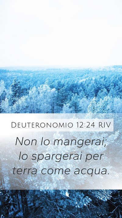 Deuteronomio 12:24 RIV Mobile Phone Wallpaper - Non lo mangerai; lo spargerai per terra come - Mobile Bible Verse Wallpaper