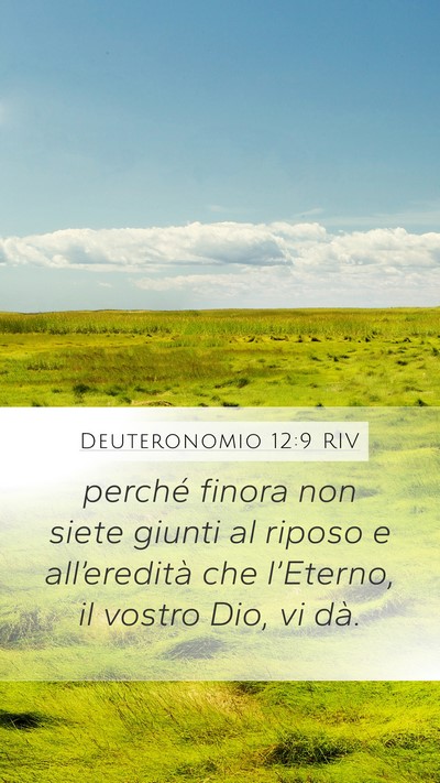 Deuteronomio 12:9 RIV Bible Verse Image