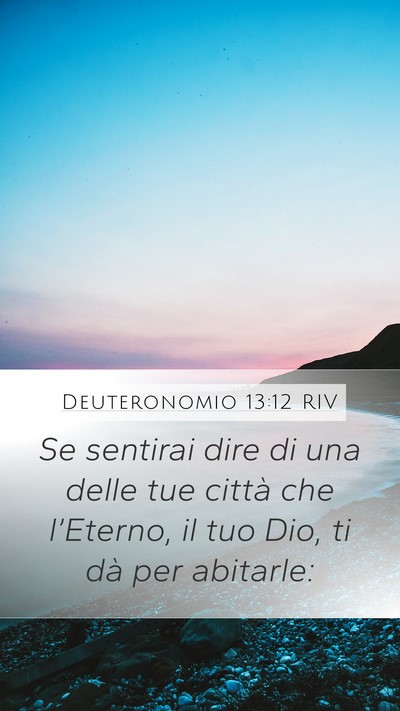 Deuteronomio 13:12 RIV Bible Verse Image
