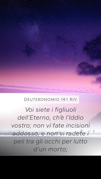 Deuteronomio 14:1 RIV Bible Verse Image