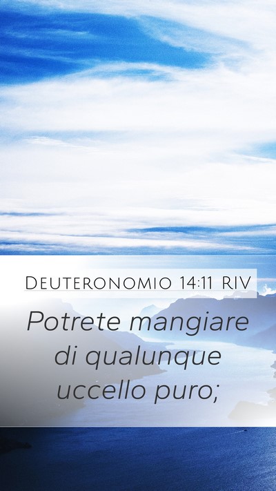 Deuteronomio 14:11 RIV Mobile Phone Wallpaper - Potrete mangiare di qualunque uccello - Mobile Bible Verse Wallpaper