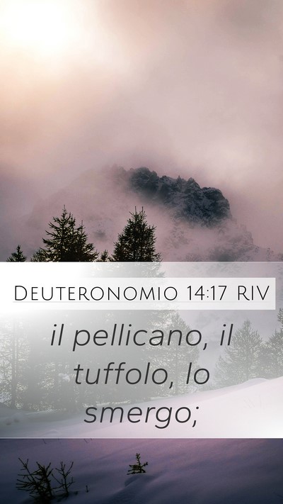 Deuteronomio 14:17 RIV Mobile Phone Wallpaper - il pellicano, il tuffolo, lo - Mobile Bible Verse Wallpaper