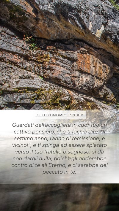 Deuteronomio 15:9 RIV Bible Verse Image