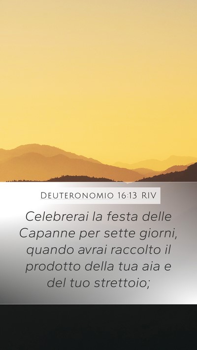 Deuteronomio 16:13 RIV Bible Verse Image