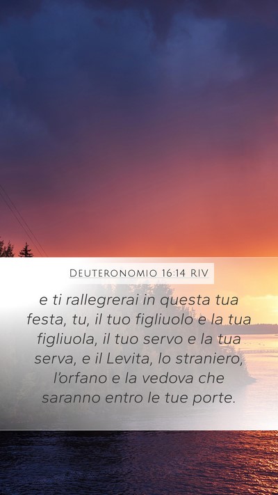 Deuteronomio 16:14 RIV Bible Verse Image