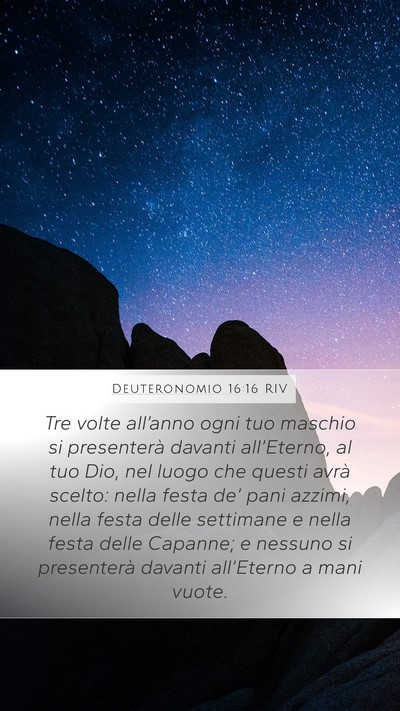 Deuteronomio 16:16 RIV Bible Verse Image