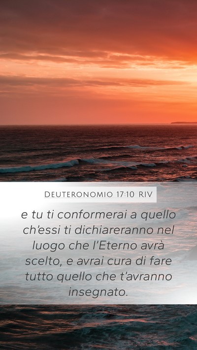 Deuteronomio 17:10 RIV Mobile Phone Wallpaper - e tu ti conformerai a quello ch’essi ti - Mobile Bible Verse Wallpaper