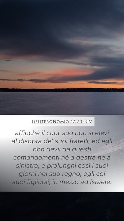 Deuteronomio 17:20 RIV Bible Verse Image