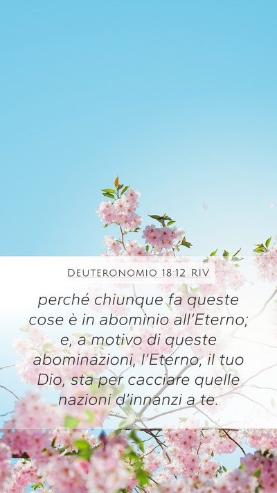Deuteronomio 18:12 RIV Bible Verse Image