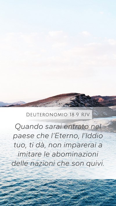 Deuteronomio 18:9 RIV Bible Verse Image
