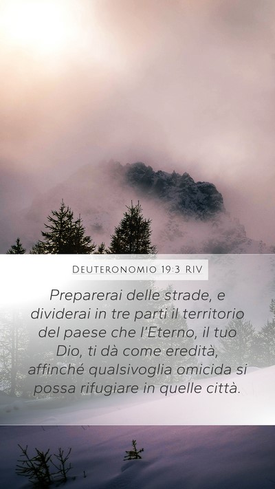 Deuteronomio 19:3 RIV Mobile Phone Wallpaper - Preparerai delle strade, e dividerai in tre parti - Mobile Bible Verse Wallpaper