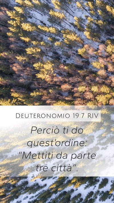 Deuteronomio 19:7 RIV Mobile Phone Wallpaper - Perciò ti do quest’ordine: “Mettiti da parte - Mobile Bible Verse Wallpaper