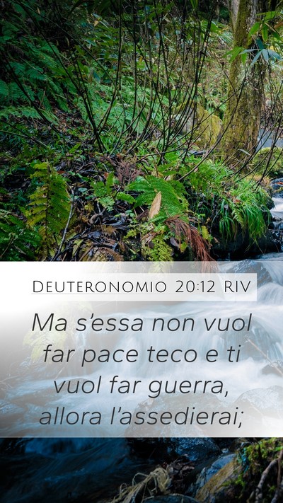 Deuteronomio 20:12 RIV Mobile Phone Wallpaper - Ma s’essa non vuol far pace teco e ti vuol far - Mobile Bible Verse Wallpaper