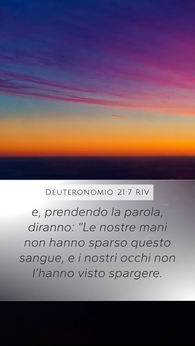 Deuteronomio 21:7 RIV Mobile Phone Wallpaper - e, prendendo la parola, diranno: “Le nostre - Mobile Bible Verse Wallpaper