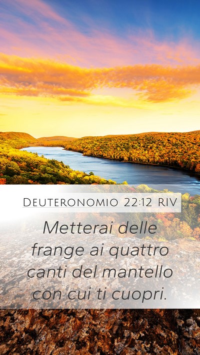 Deuteronomio 22:12 RIV Bible Verse Image