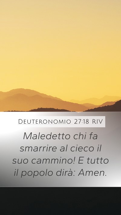 Deuteronomio 27:18 RIV Bible Verse Image