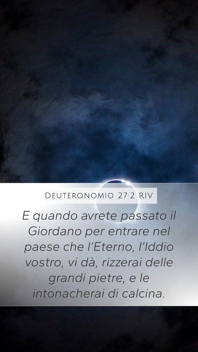 Deuteronomio 27:2 RIV Bible Verse Image