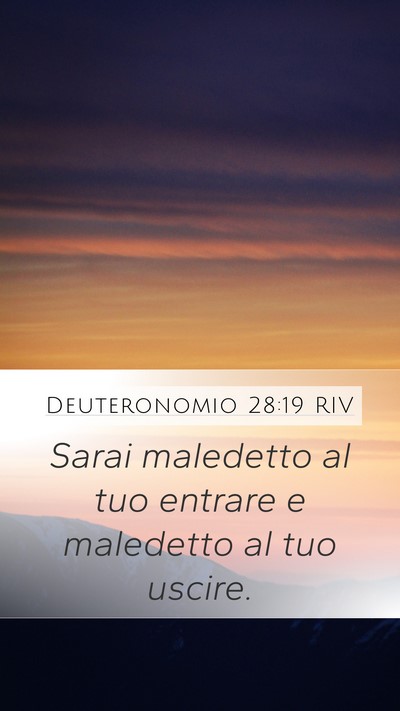 Deuteronomio 28:19 RIV Bible Verse Image